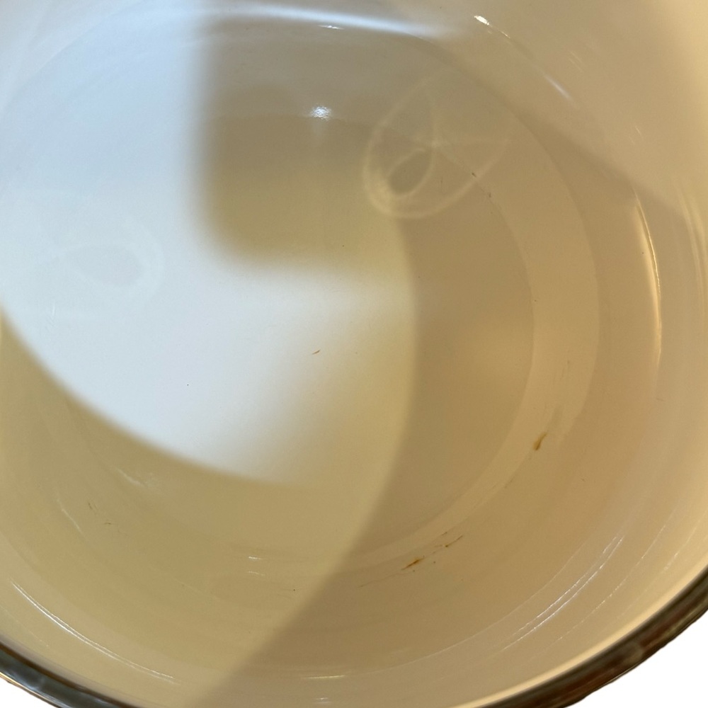 Lenox Poppies on Blue Enamel casserole dish - Picture 3 of 5